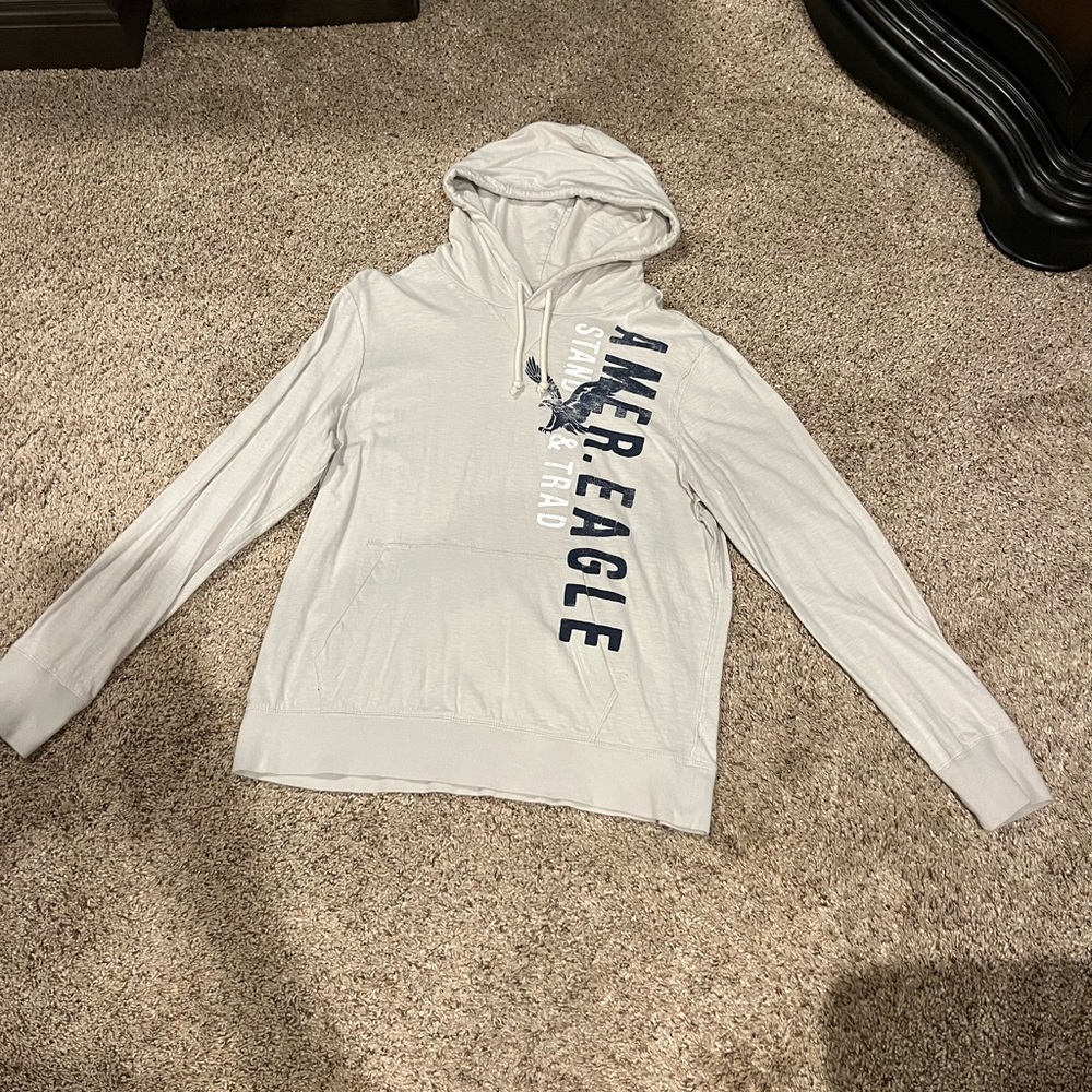 American Eagle Outfitters Light Gray thin shirt style Hoodie